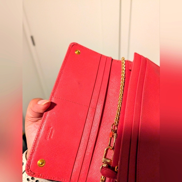 Pink Prada Wallet with Double Snap - Picture 6 of 13